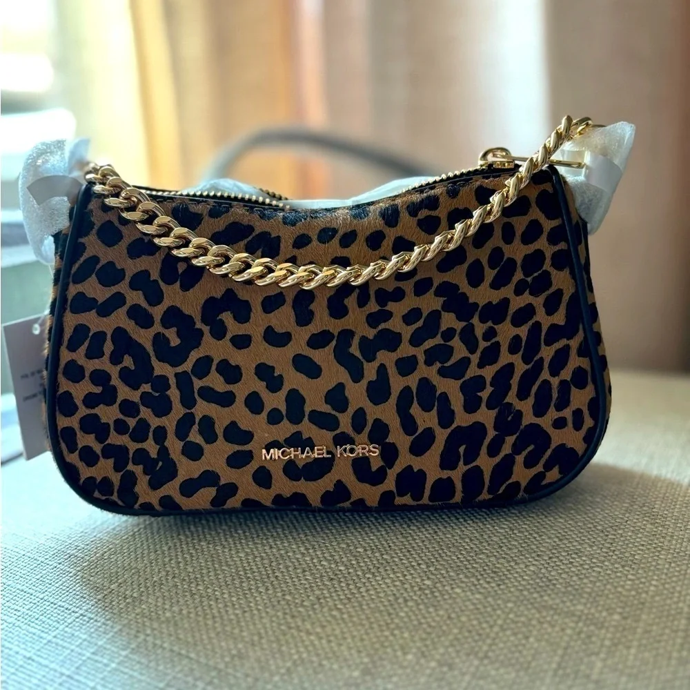 Michael Kors Carmela Oxblood multi small Pouchette NWT